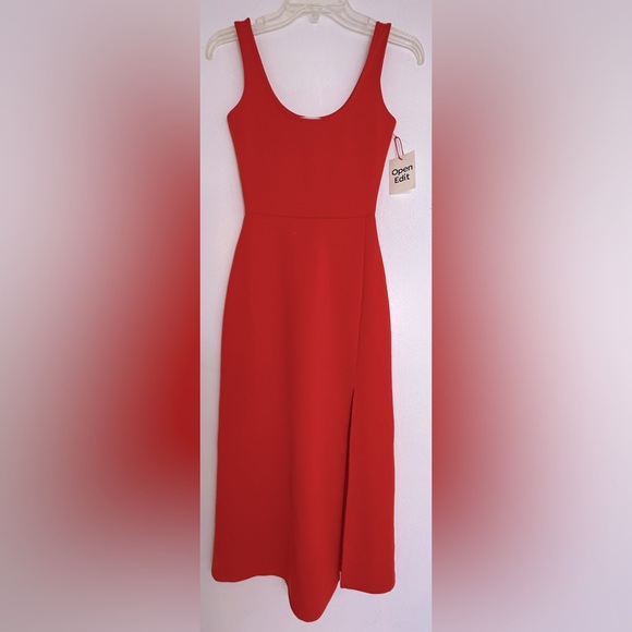 NWT Open Edit Scoop Neck Midi Dress, Size XXS - Picture 5 of 10